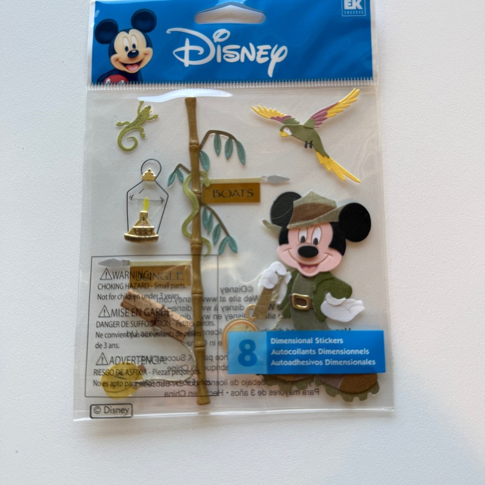 Disney EK Success Jolee's Boutique Jungle Mickey Dimensional Stickers DJBV07